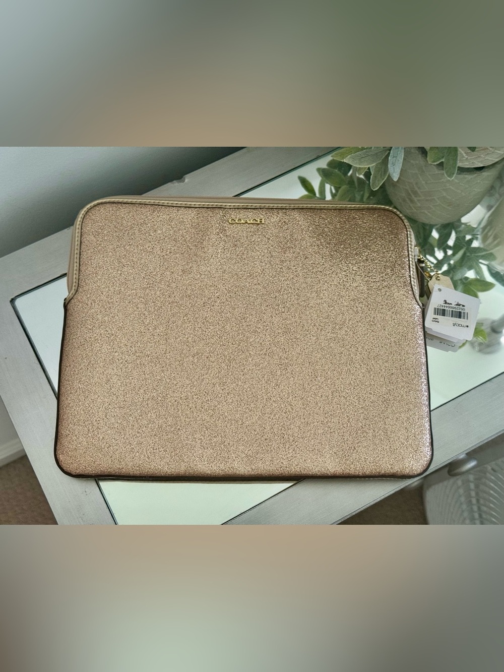NWT Coach Rose Gold Tablet iPad Sleeve